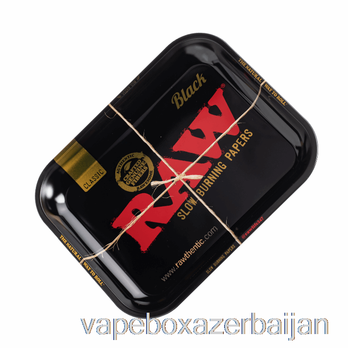 Vape Box Azerbaijan RAW Large Metal Rolling Trays Black